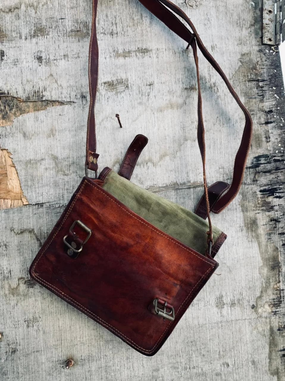 IndiFash - 9 Inch Handcrafted Leather Bag | 100% Genuine Leather thumbnail 3