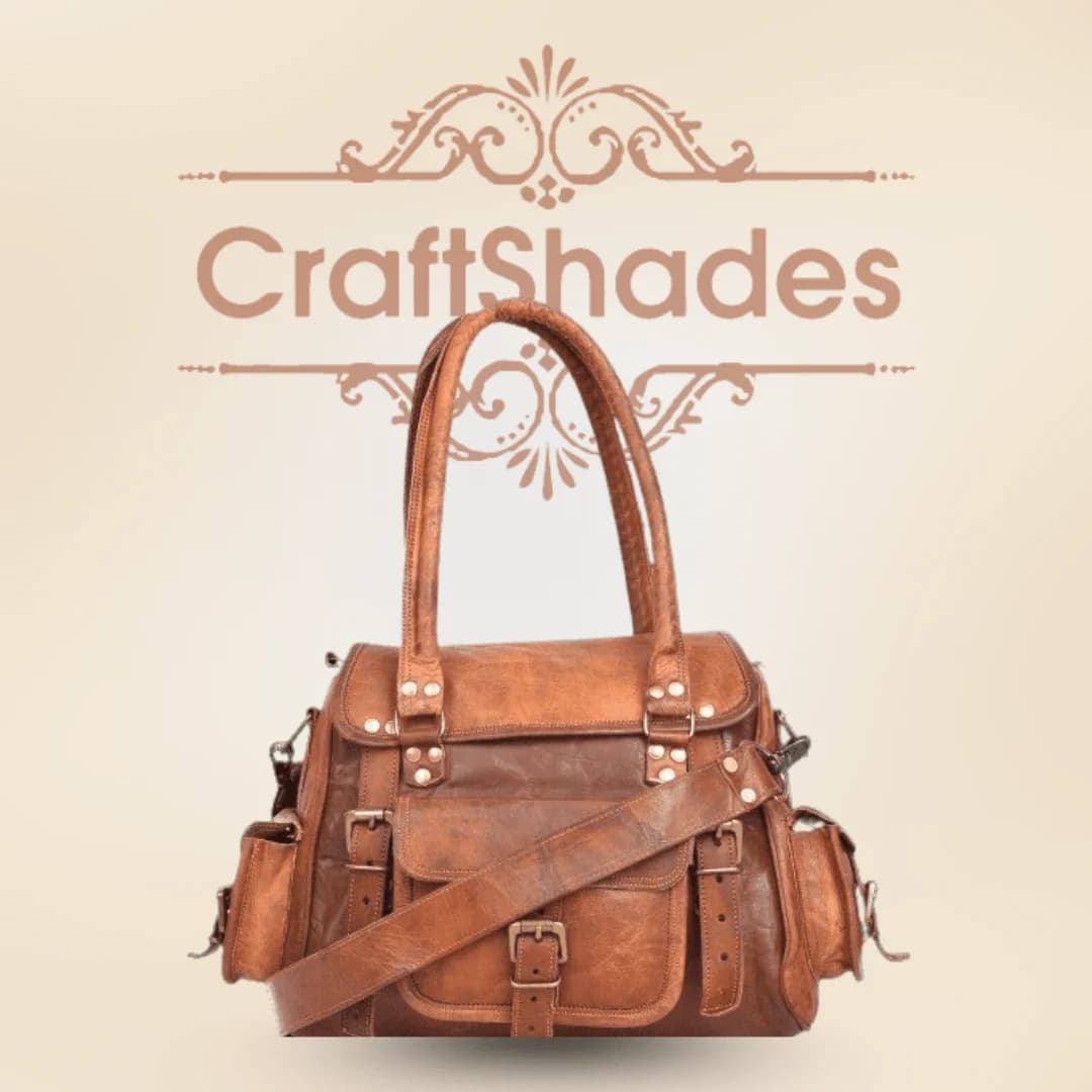 IndiFash - 13 Inch Handcrafted Leather Women’s brown Tote Bag | 100% Genuine Leather thumbnail 3