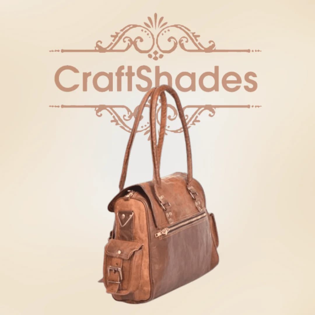 IndiFash - 13 Inch Handcrafted Leather Women’s brown Tote Bag | 100% Genuine Leather thumbnail 4
