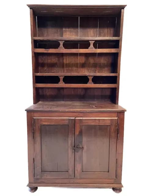 IndiFash Antique Wooden Kitchen Dresser