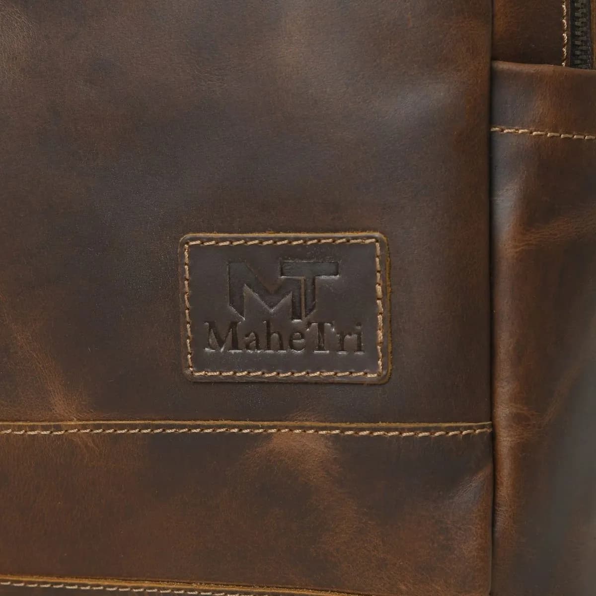 Indifash Cambridge Unisex Buffalo Leather Backpack thumbnail 11