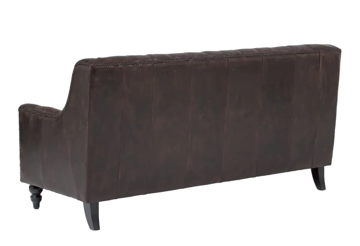 IndiFash Colonial Brown Chesterfield Set of 3 Sofas thumbnail 4
