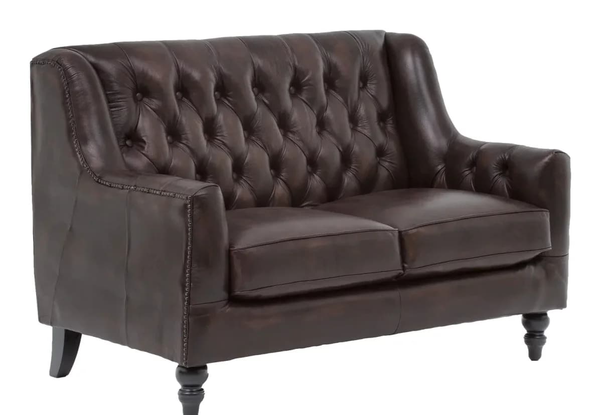 IndiFash Colonial Brown Chesterfield Set of 3 Sofas thumbnail 7