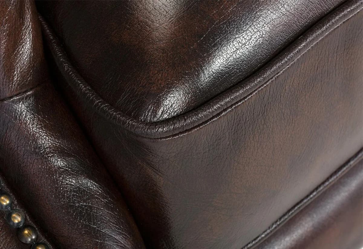 IndiFash Colonial Brown Chesterfield Wing Chair -IndiFash thumbnail 6