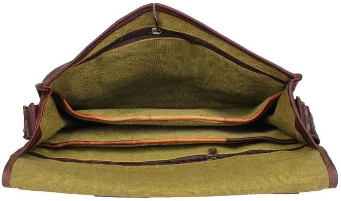IndiFash Combo Offer - Handmade Leather Laptop Bag, Wallet & Belt thumbnail 10
