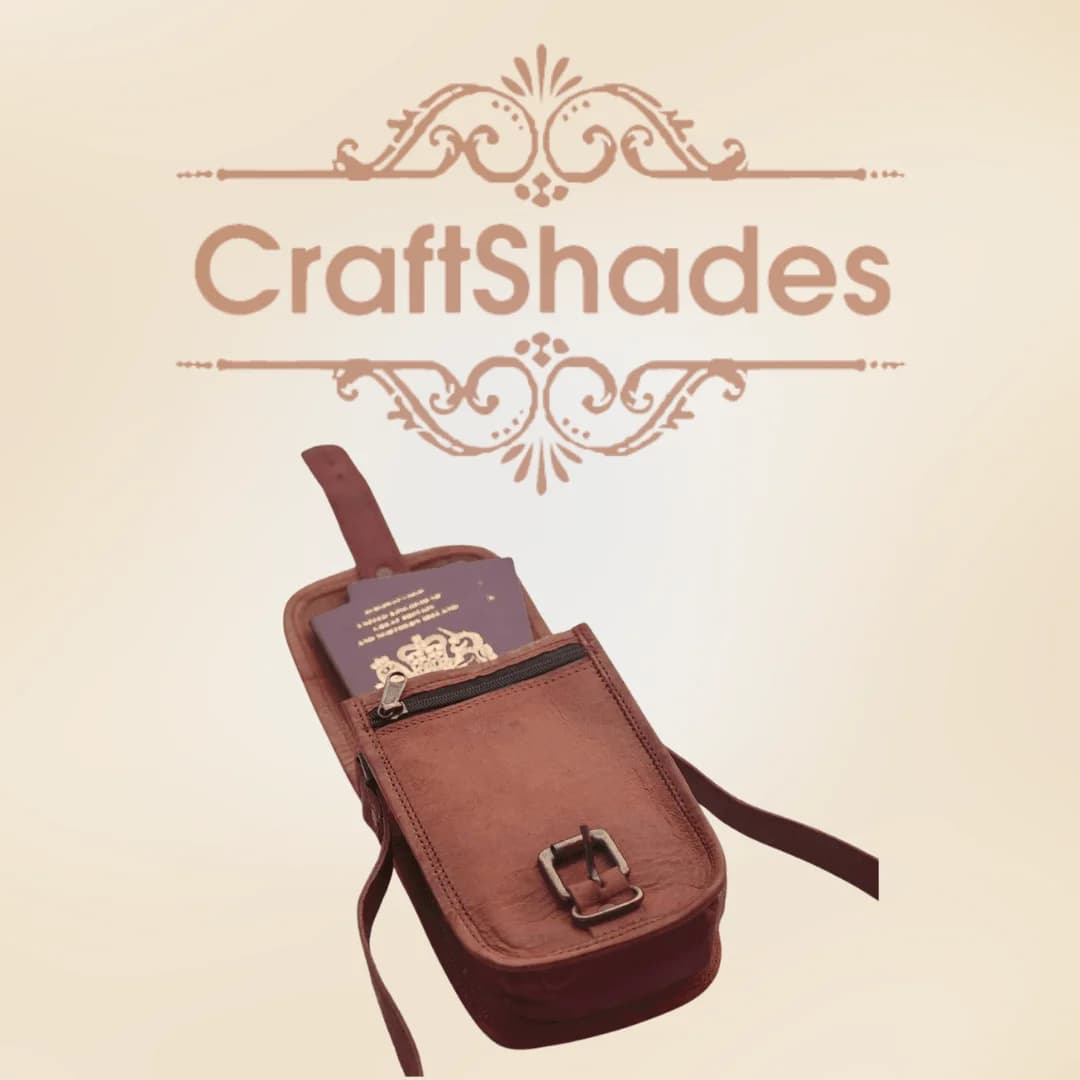 IndiFash - 5*7 Inch Handcrafted Mobile Sling Bag | 100% Genuine Goat Leather thumbnail 4