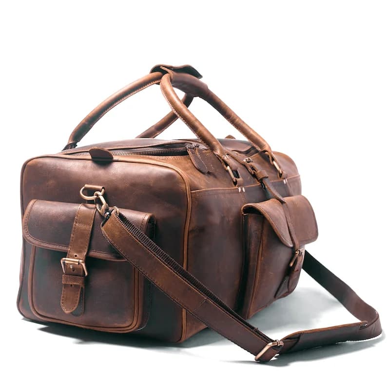 IndiFash Leather Duffle Bag - Elegance and Functionality in One thumbnail 3