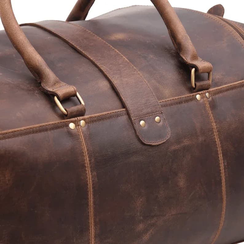IndiFash Leather Duffle Bag for Men - Stylish and Durable Travel Bag thumbnail 7