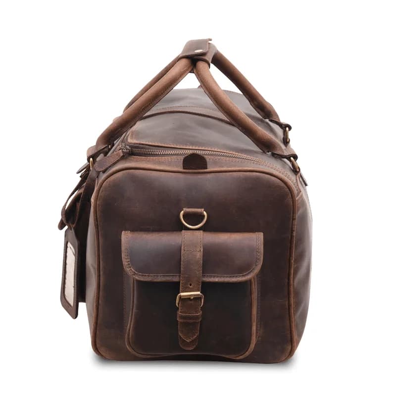 IndiFash Leather Duffle Bag for Men - Stylish and Durable Travel Bag thumbnail 8