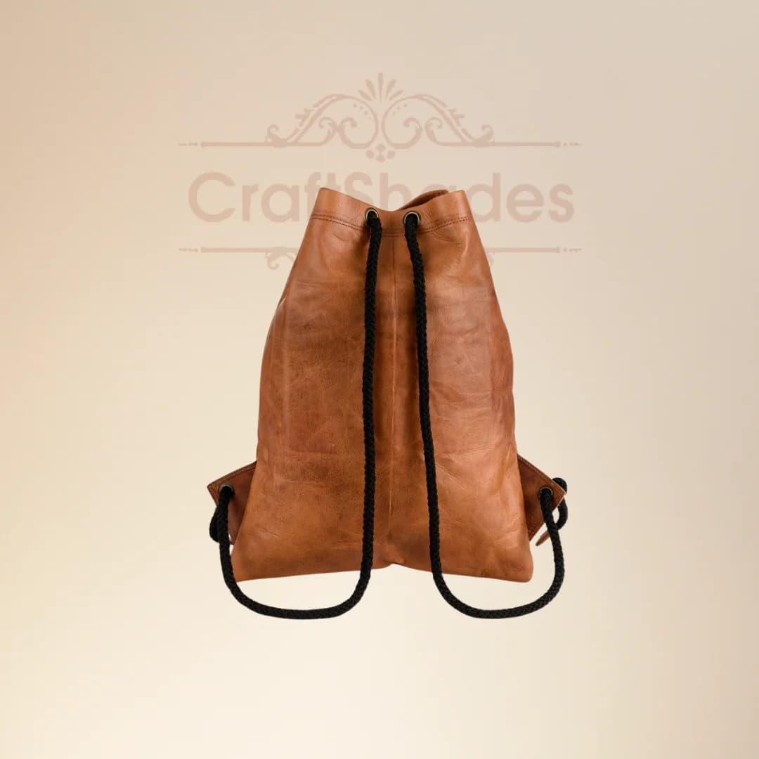 IndiFash -Leather 12*16 inch Gym Bag | 100% Genuine Leather thumbnail 2