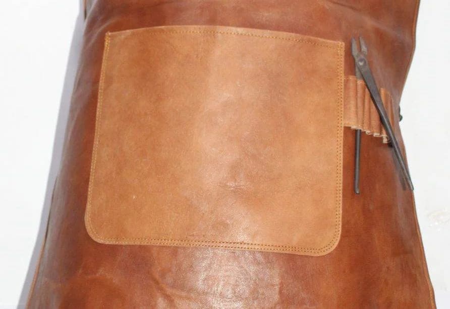IndiFash Personalised Distressed Leather Apron thumbnail 2