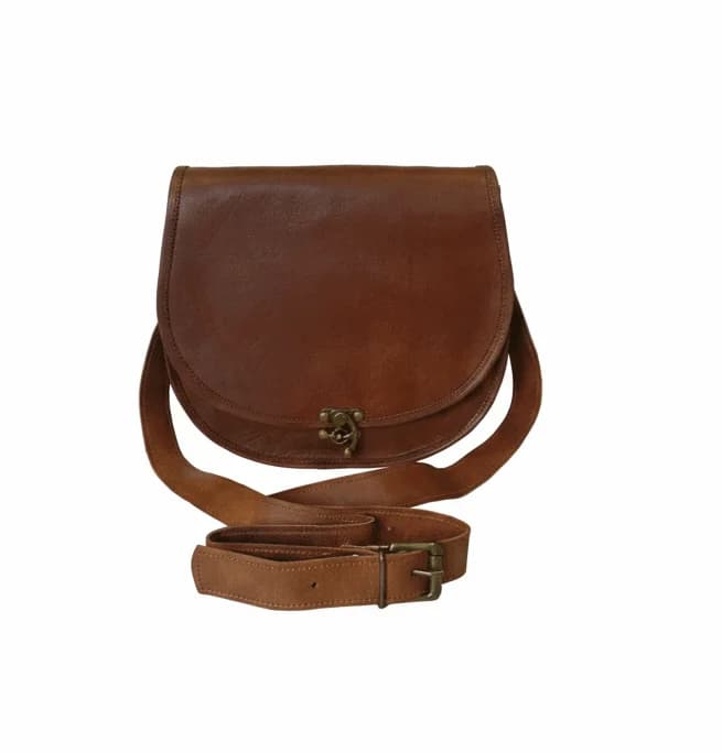 IndiFash - Unique C-Lock Handcrafted Leather Bag | 100% Genuine Leather