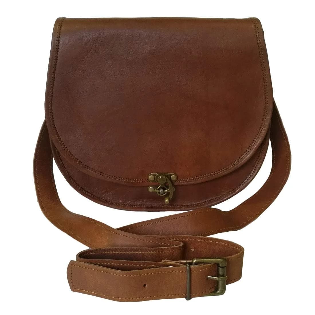 IndiFash - Unique C-Lock Handcrafted Leather Bag | 100% Genuine Leather thumbnail 7