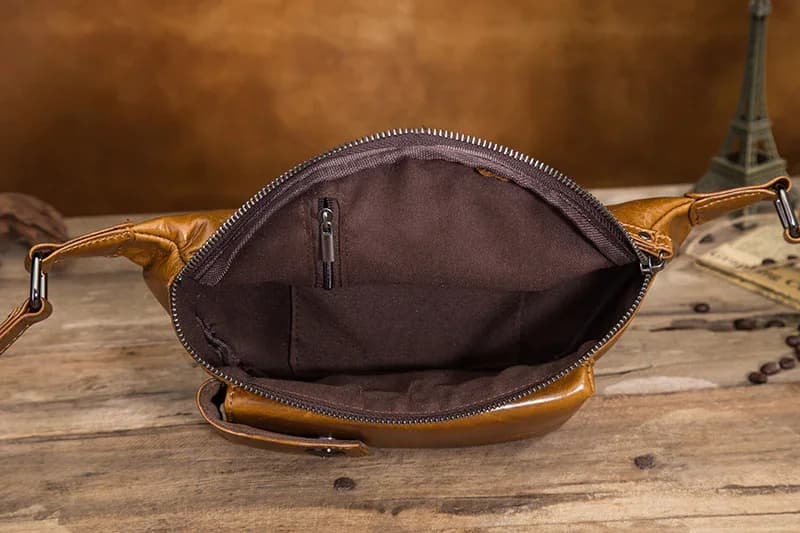 IndiFash Vintage Brown Leather Unisex Fanny Packs Hip Pack Waist Bag thumbnail 5