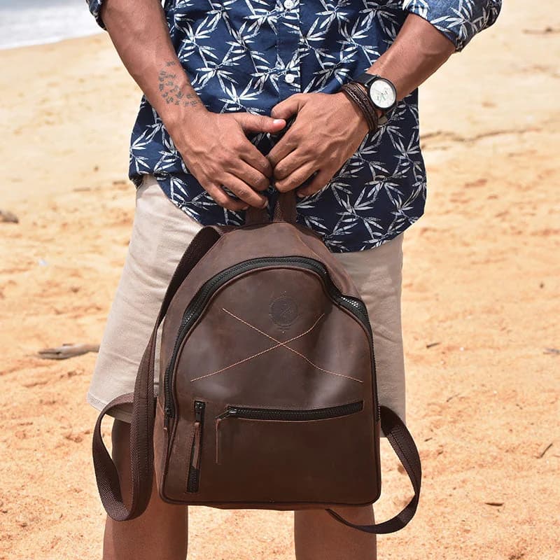 Leather Backpack for Men thumbnail 4