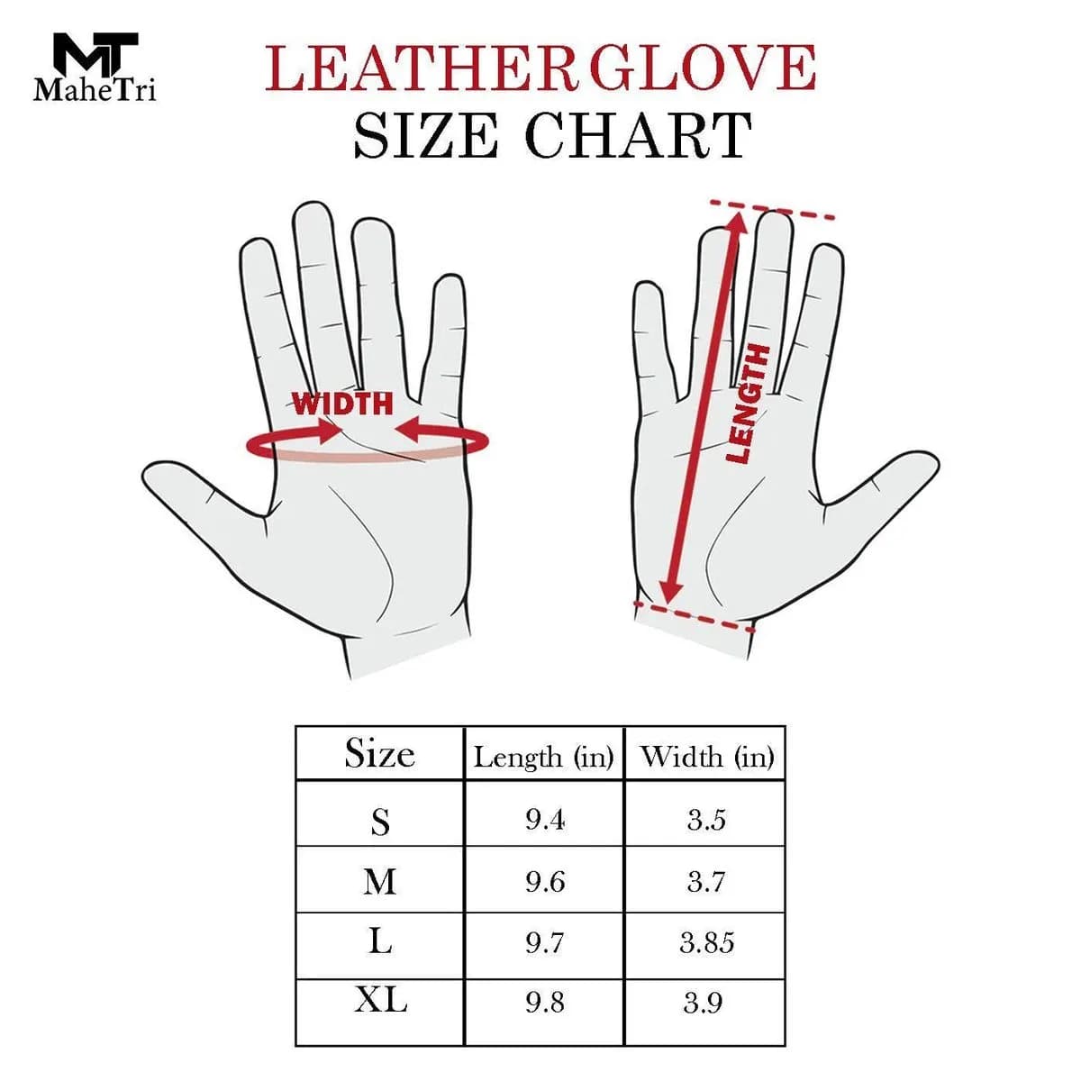 Leather Gloves-Velcro Fastening thumbnail 5
