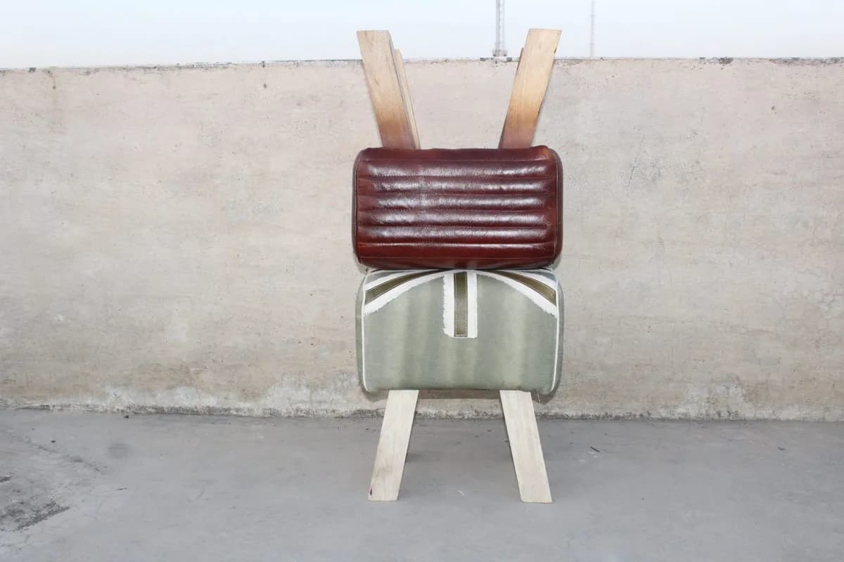 Leather Vanity Stool thumbnail 3