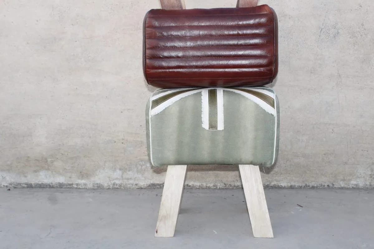 Leather Vanity Stool thumbnail 4