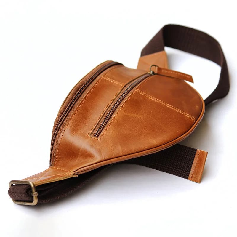 Leather Waist Bag Tan thumbnail 4