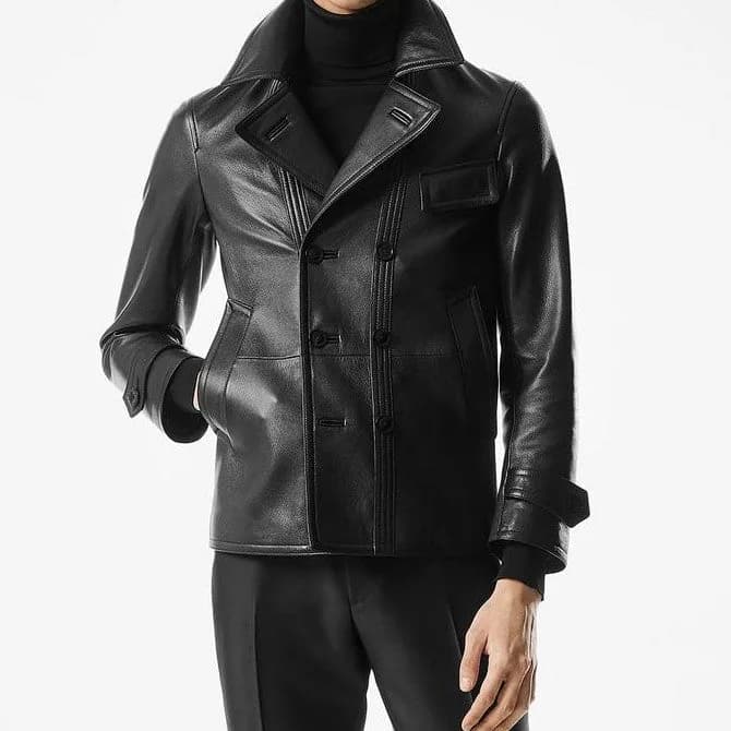 Liam Premium Genuine Leather Sailor Jacket for Men thumbnail 2