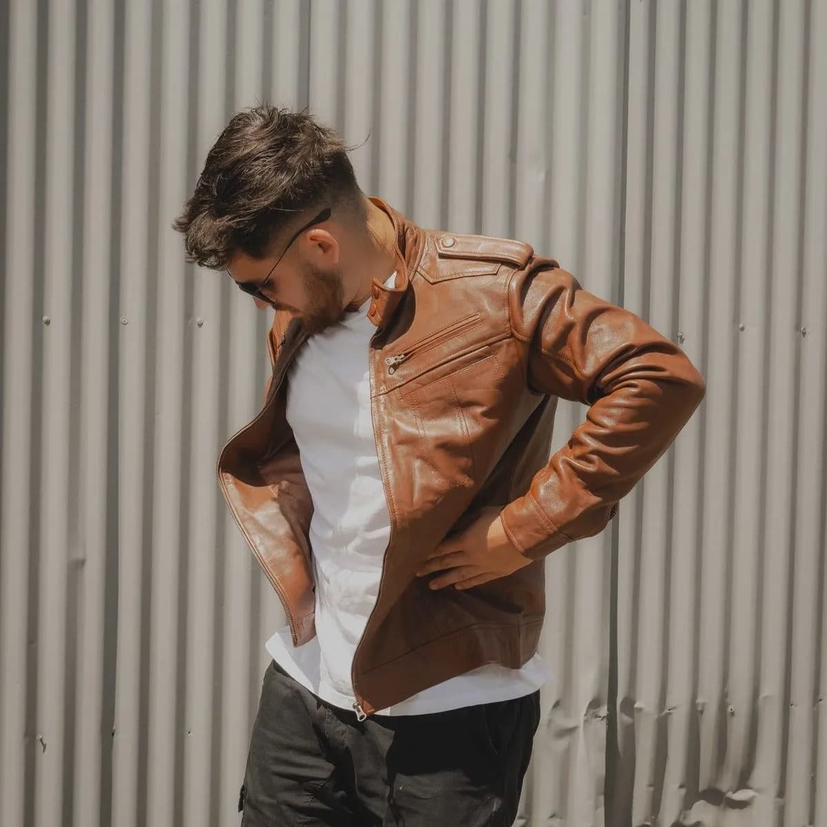 Men's Brown Leather Jacket