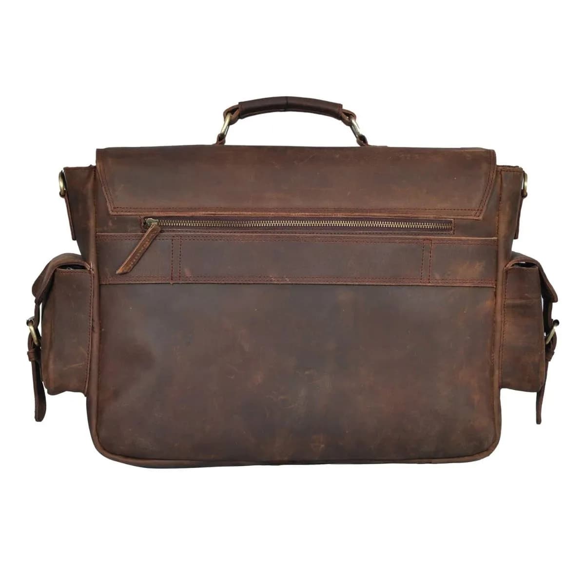 IndiFash - 11*15 Inch Handcrafted buffalo Leather Messenger Bag | 100% Genuine Leather thumbnail 3
