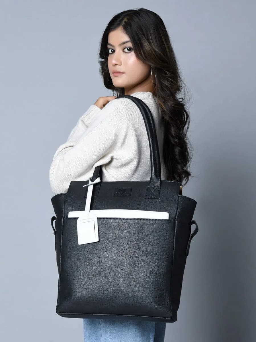 Midnight Elegance Noir Shopper Tote thumbnail 3