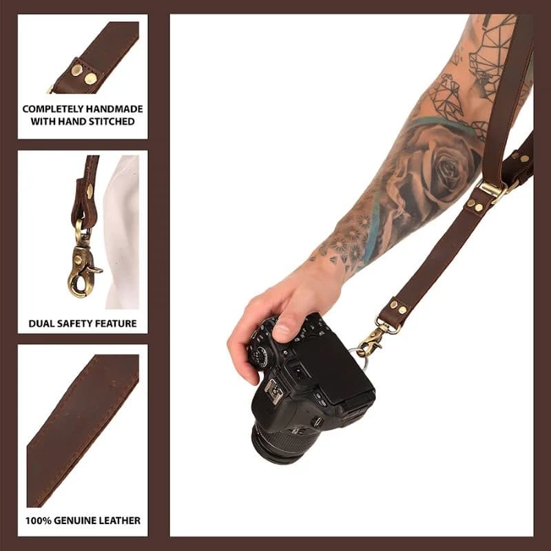 Monolens Leather Camera Strap Black thumbnail 4