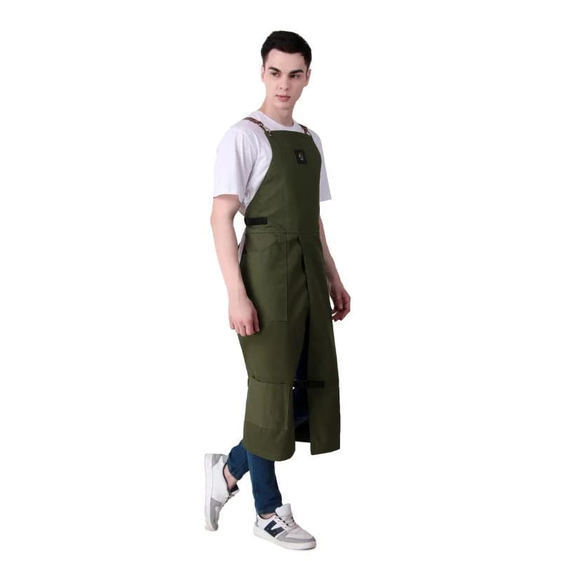 Olive Green Chef Apron thumbnail 6