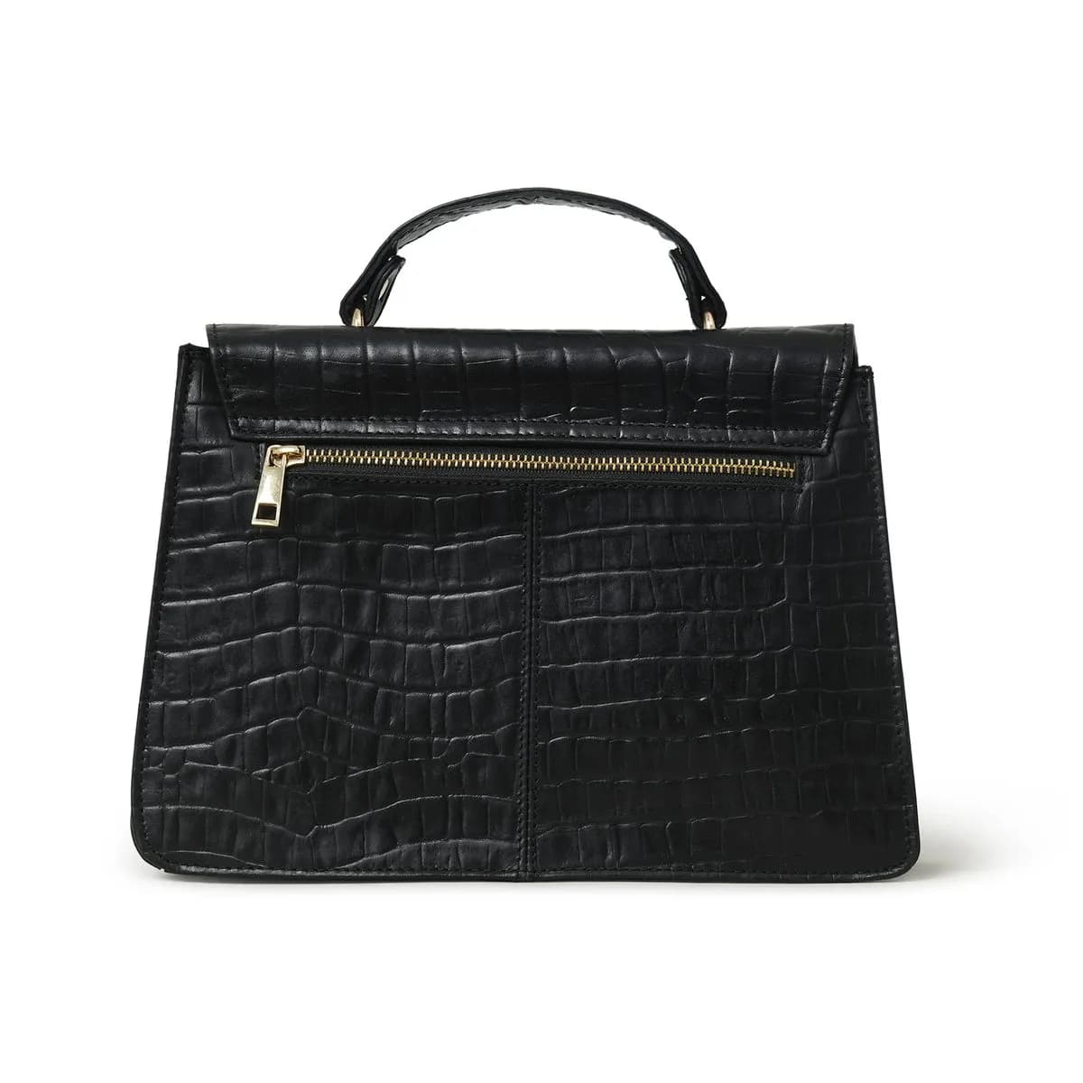 IndiFash - Handcrafted Unique Sling Buffalo Leather Bag for Women’s black thumbnail 3