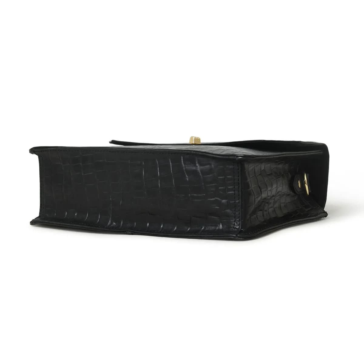 IndiFash - Handcrafted Unique Sling Buffalo Leather Bag for Women’s black thumbnail 4