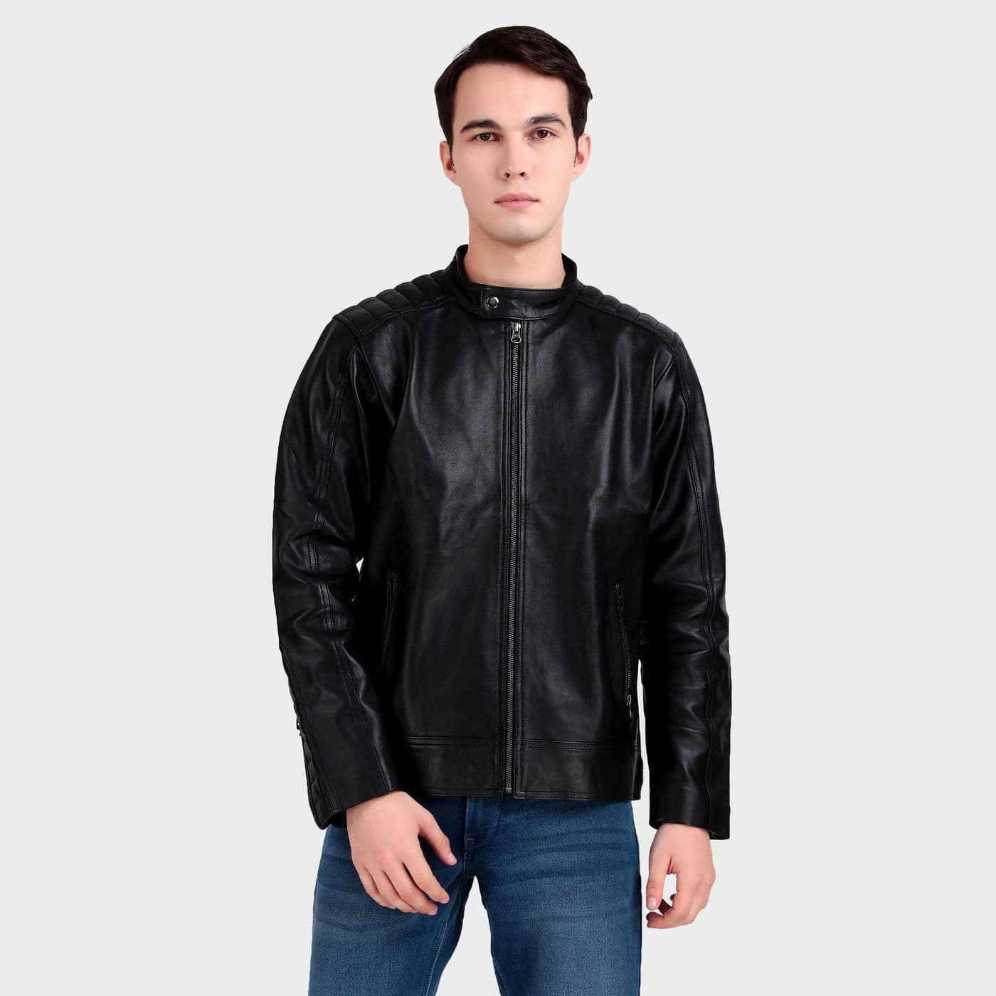 Premium Men’S Black Leather Jacket