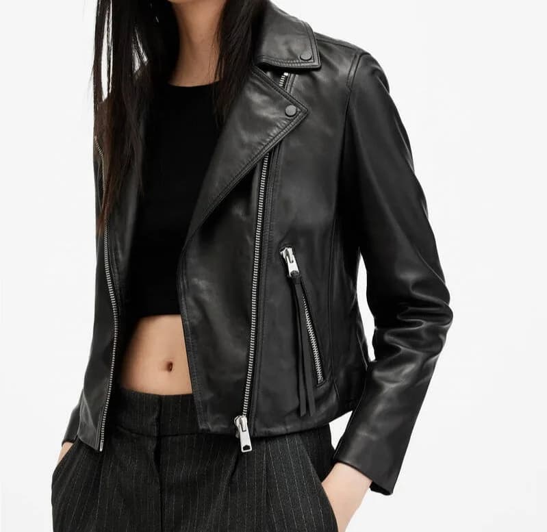 Priya Slim Fit Leather Jacket for Women thumbnail 6