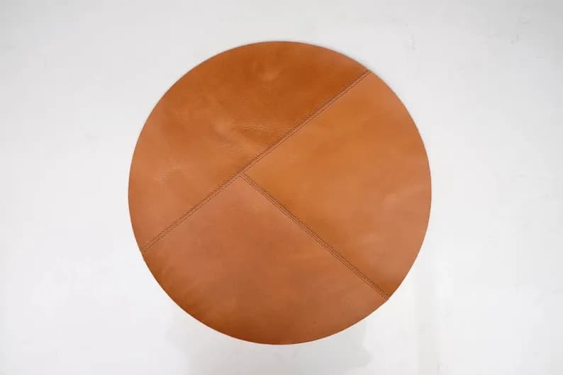 Round Leather Placemats Set thumbnail 6