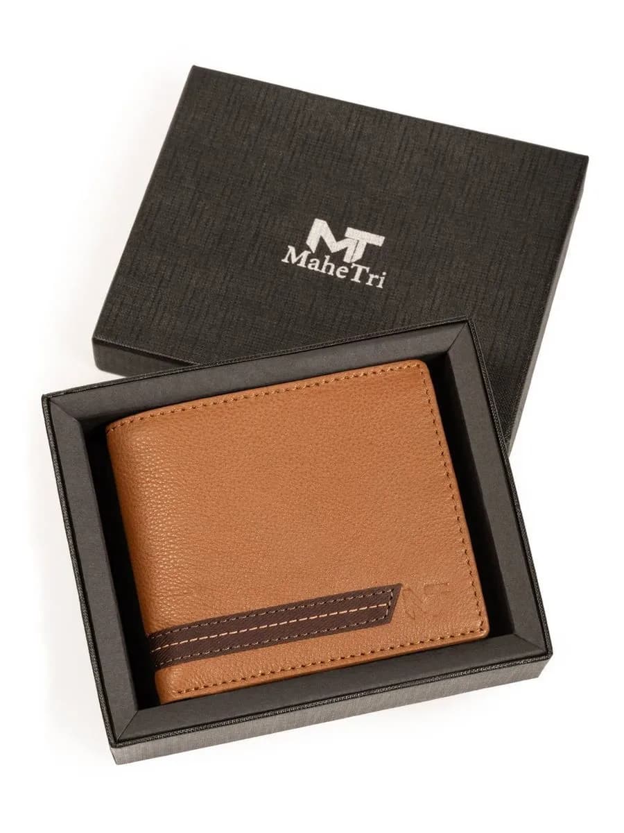 Stripe Brown Men's Wallet thumbnail 3