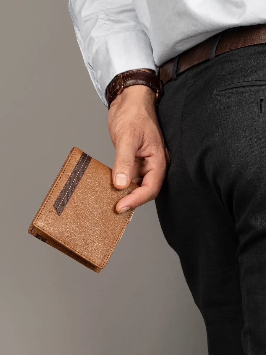 Stripe Brown Men's Wallet thumbnail 6