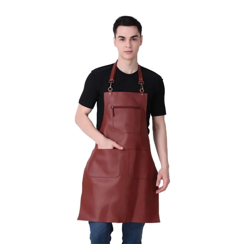 Tan PU Leather Apron