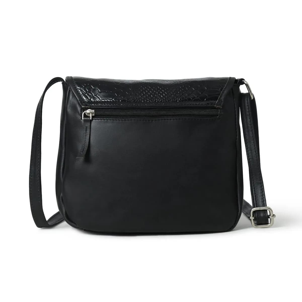 The Croco Satchel - Black thumbnail 4