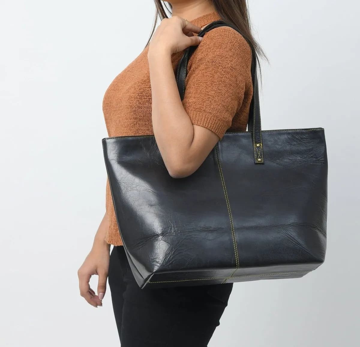 The Kim Tote Bag - Black thumbnail 3