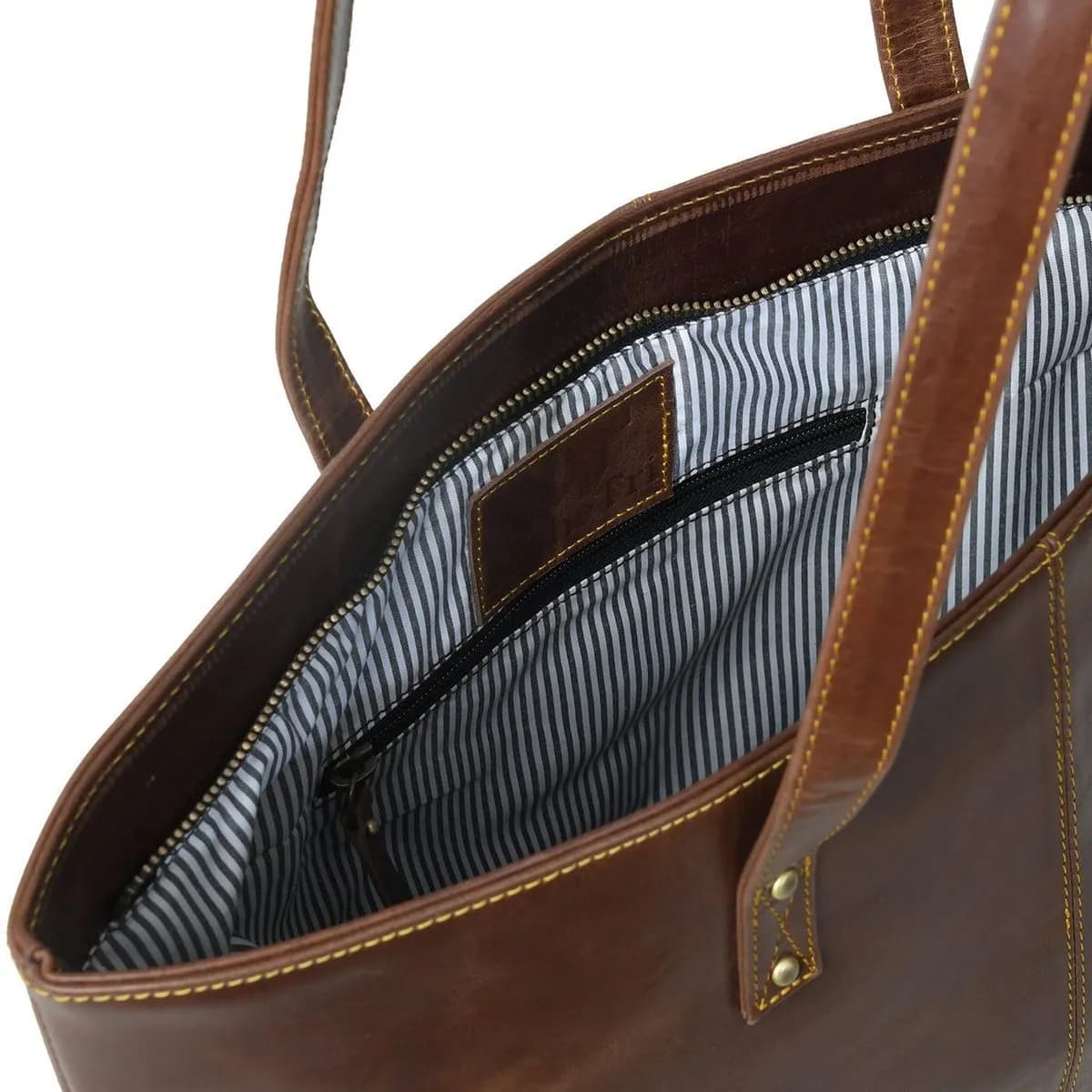 The Kim Tote Bag - Dark Brown thumbnail 8
