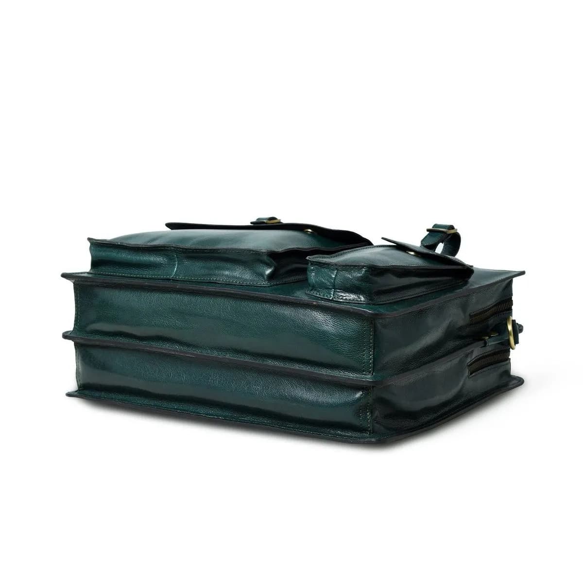 Tuscany Italian Leather Briefcase, Green thumbnail 12