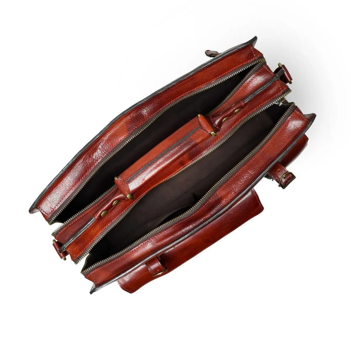 Tuscany Italian Leather Briefcase, Tanny Brown thumbnail 4