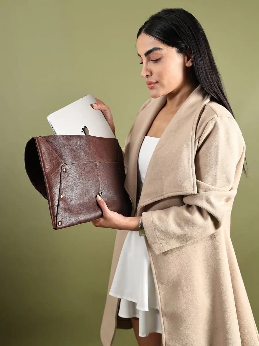 Urban Craft Leather Laptop Sleeve Combo thumbnail 4
