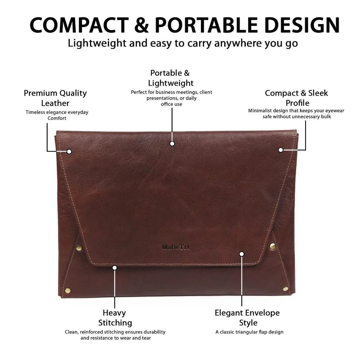Urban Craft Leather Laptop Sleeve Combo thumbnail 7