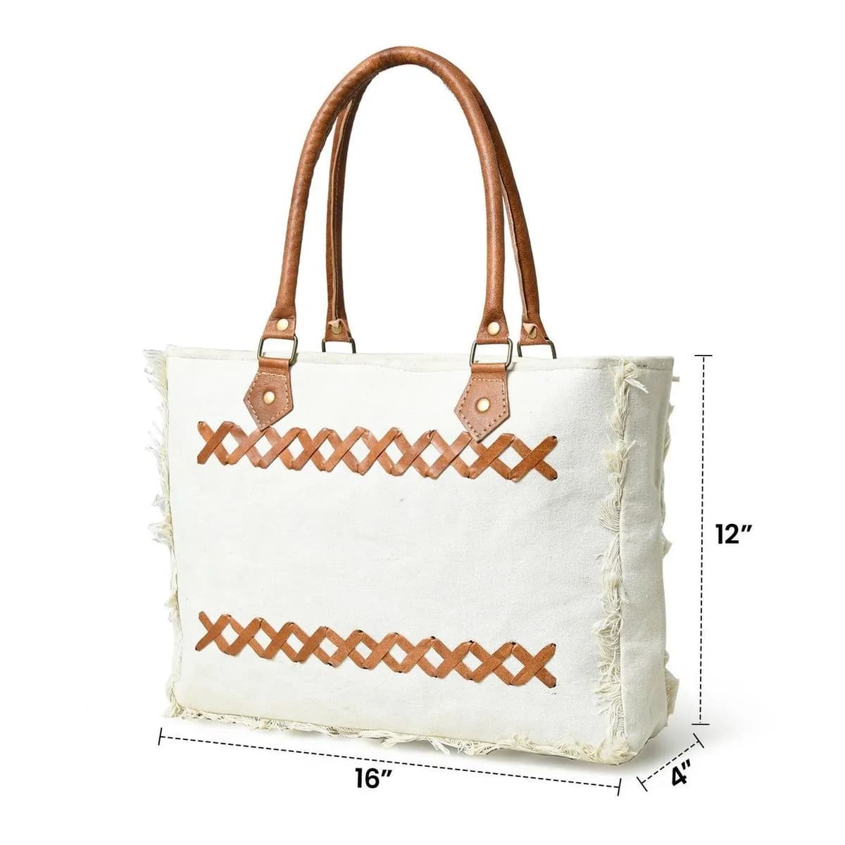 Urban Zigzag Canvas Shopper'S Work Tote thumbnail 6