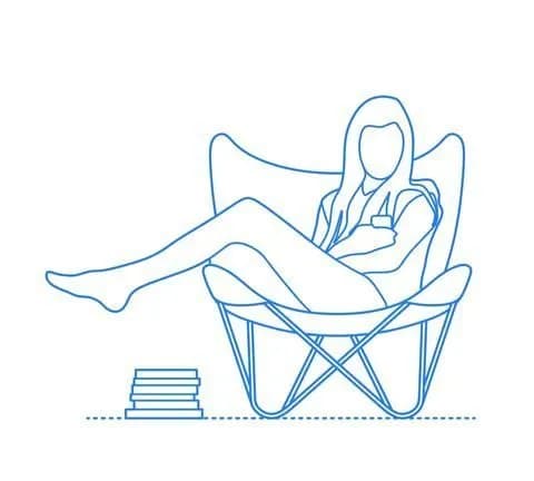 Jet Black Butterfly Chair thumbnail 7