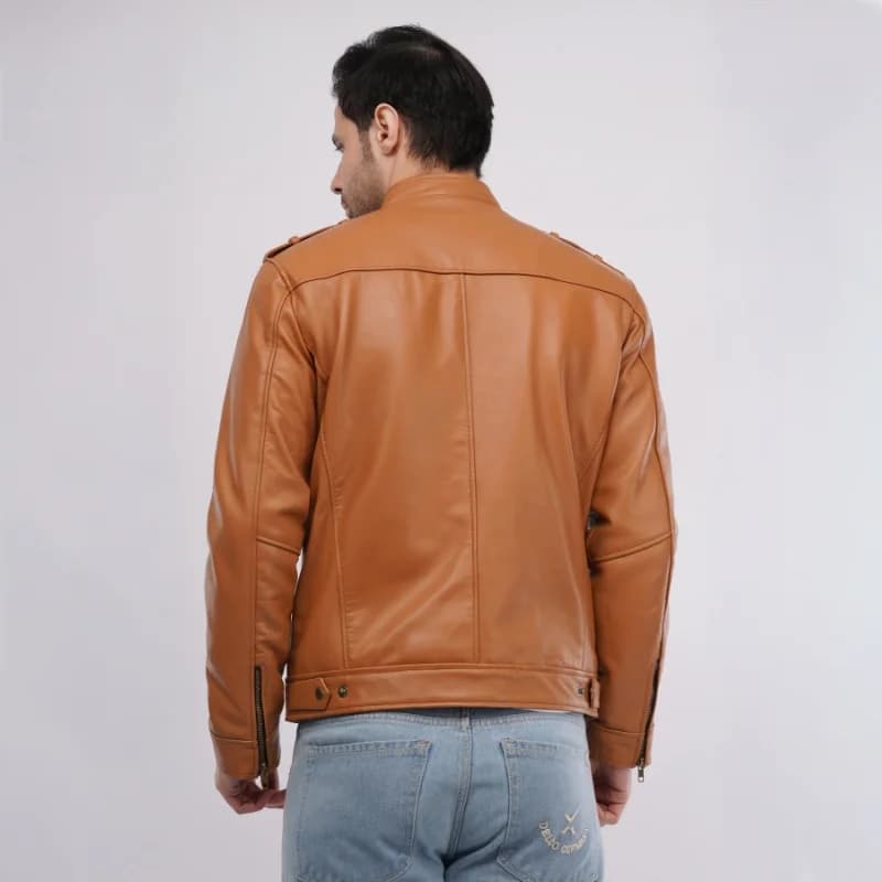 VOLT Grey Leather Jacket thumbnail 6