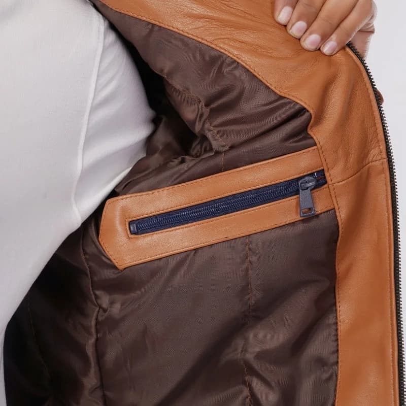 VOLT Grey Leather Jacket thumbnail 9