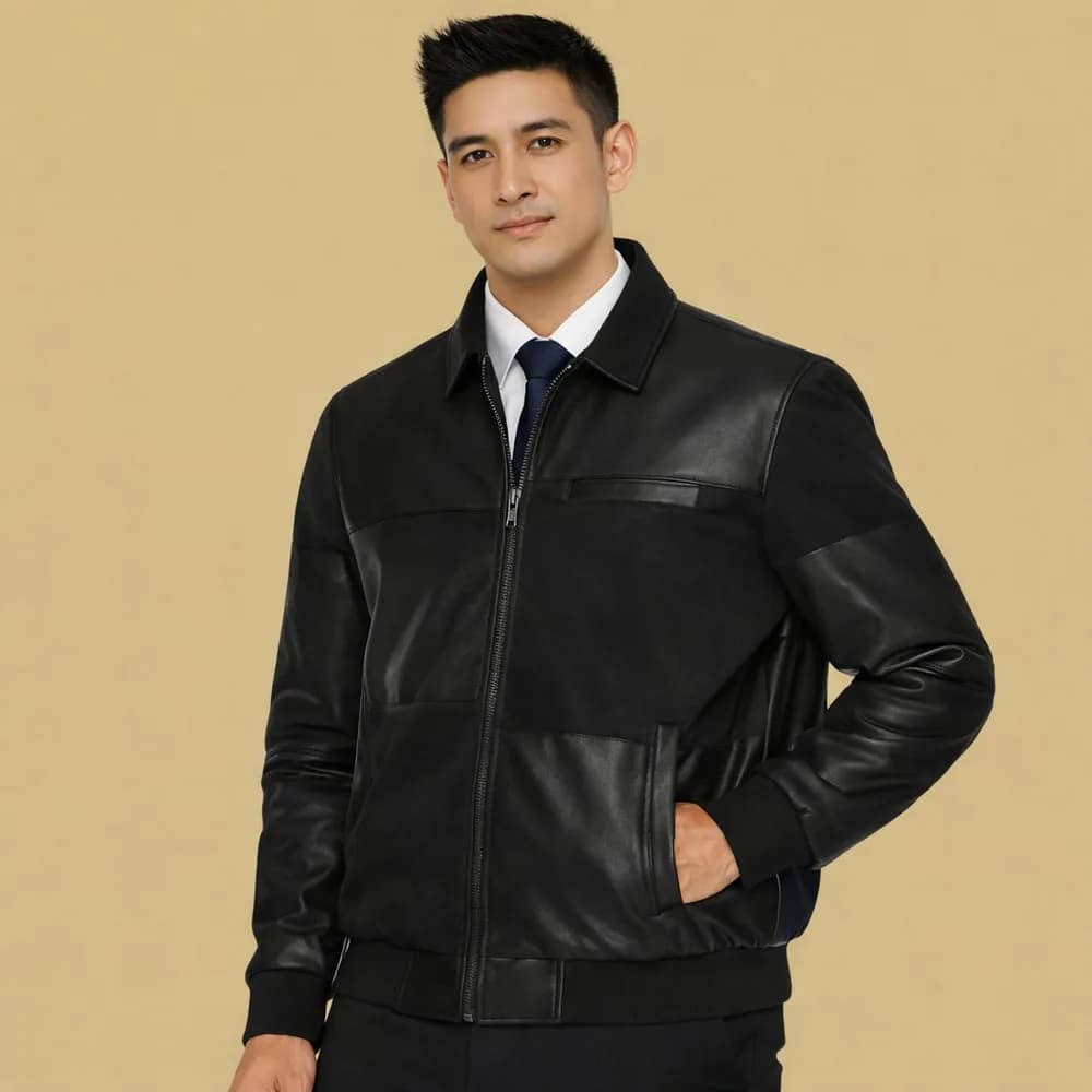 Bila Genuine Leather and seude Jacket for men -A