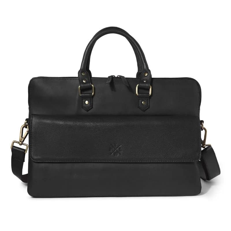 Executive Two-Tone Leather Laptop Bag 003